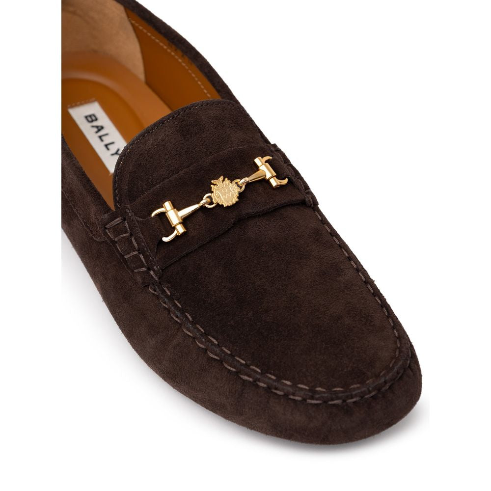 Bally brun lädermockasin