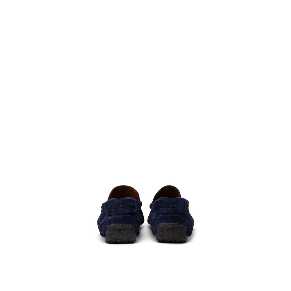 Bally Blå Lädermockasin