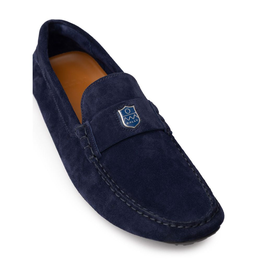 Bally Blå Lädermockasin