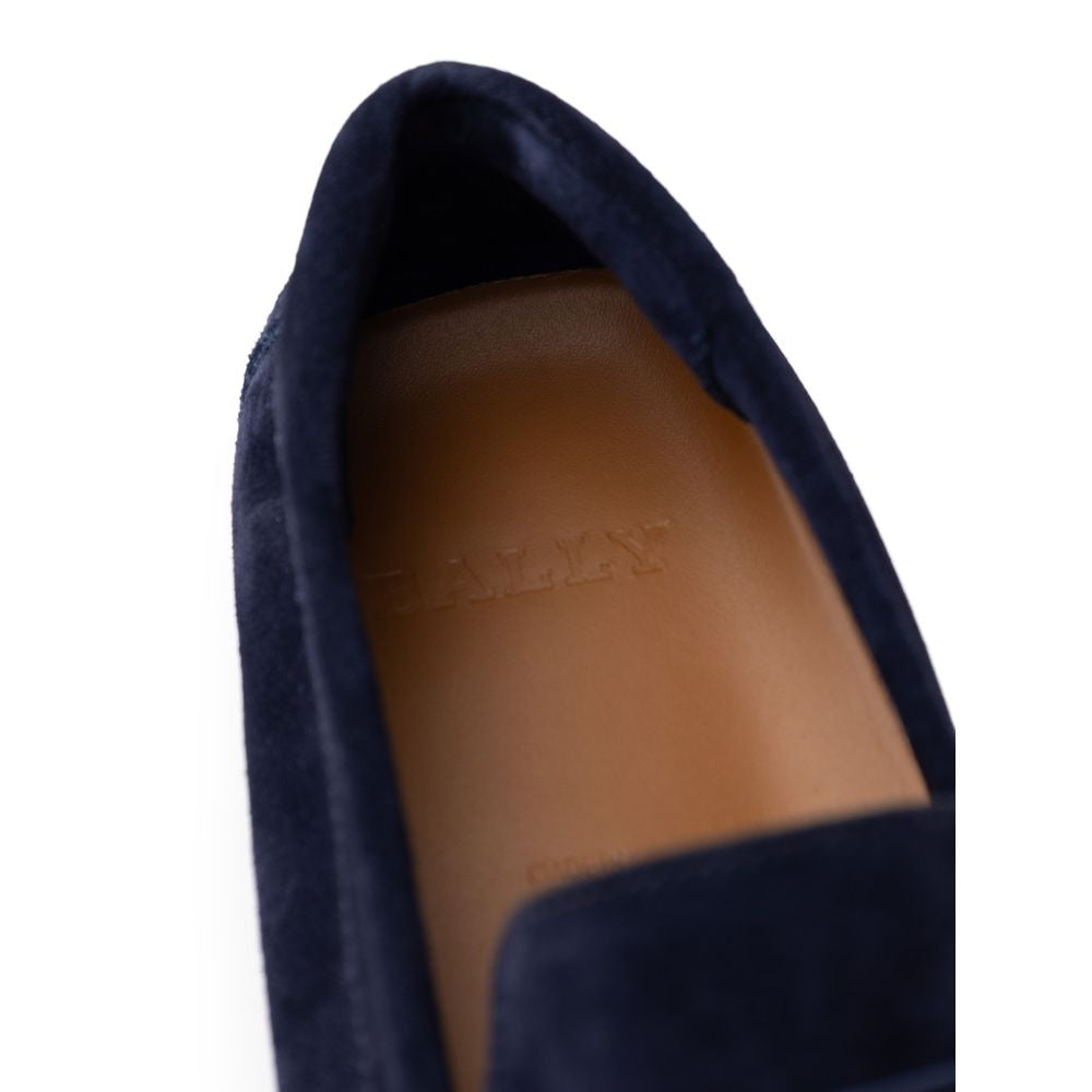 Bally Blå Lädermockasin