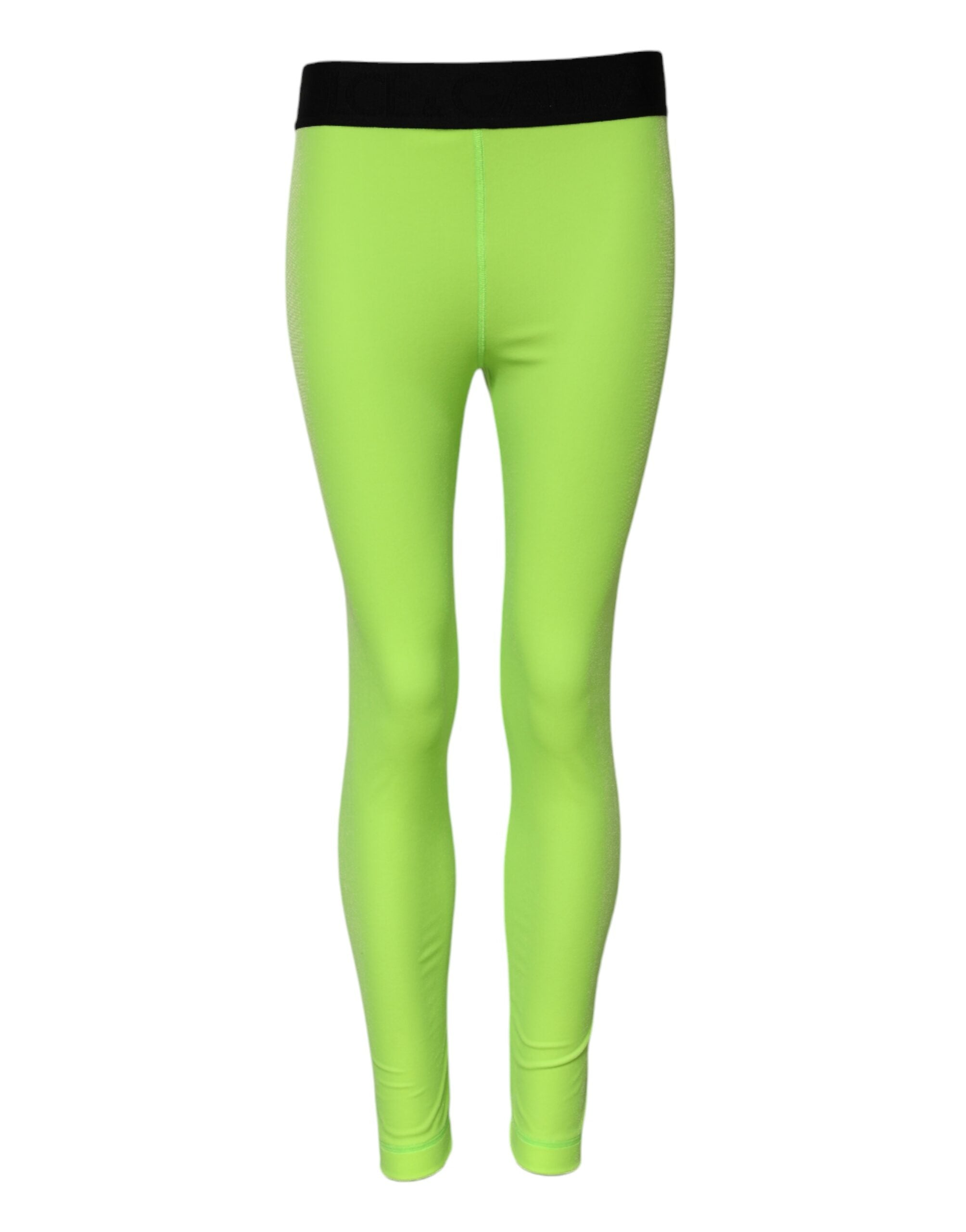 Grønne nylon slim fit leggingsbukser