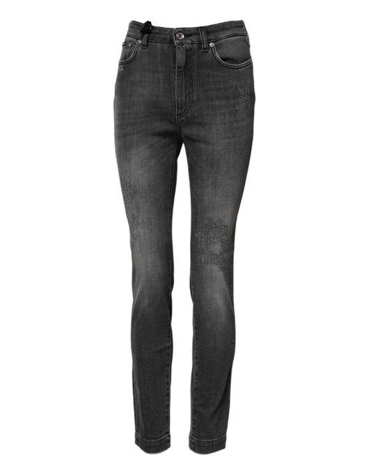 Dolce & Gabbana Mørkegrå AUDREY Bomull Skinny Denim Jeans