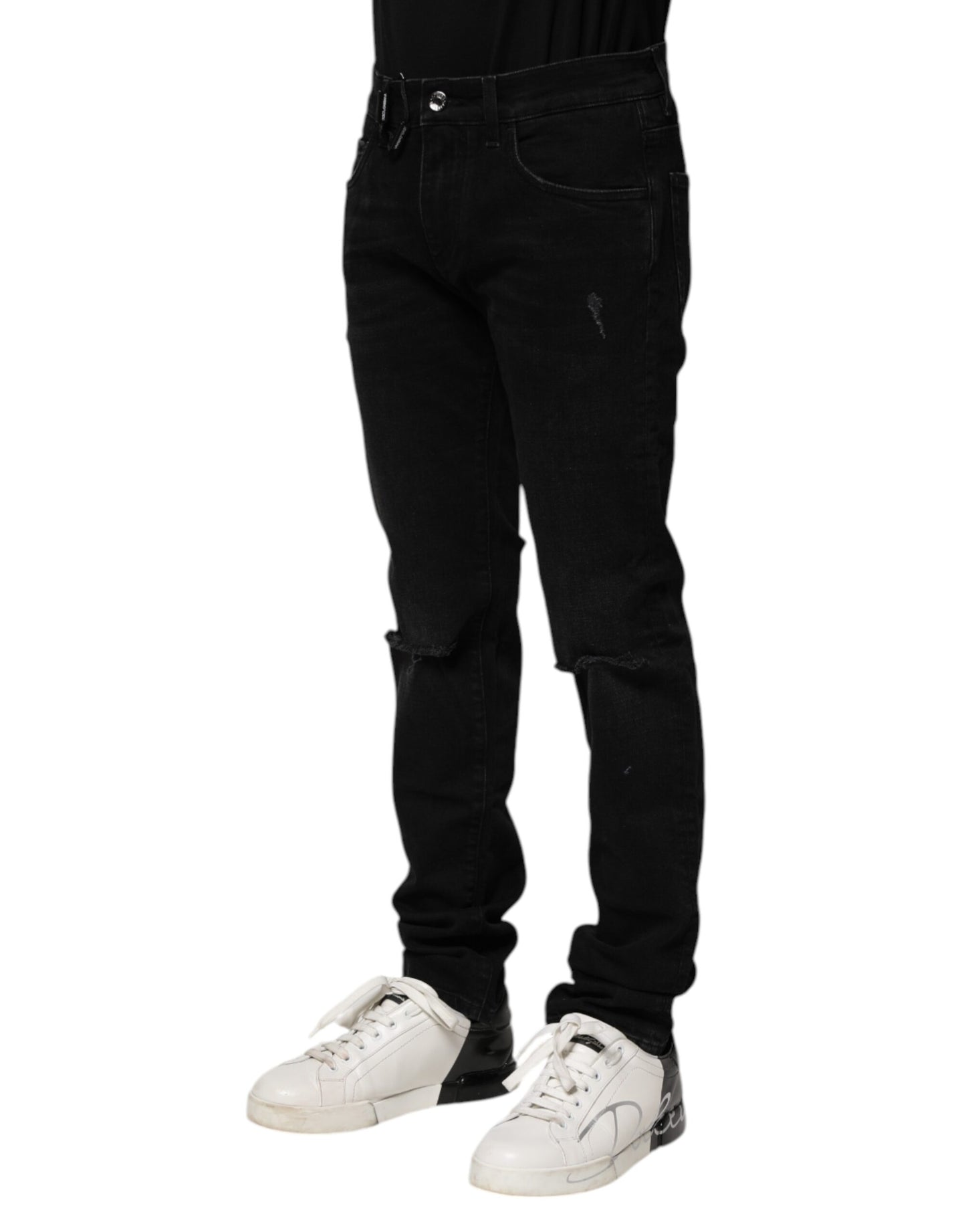 Dolce & Gabbana svarta bomulls skinny denimjeans