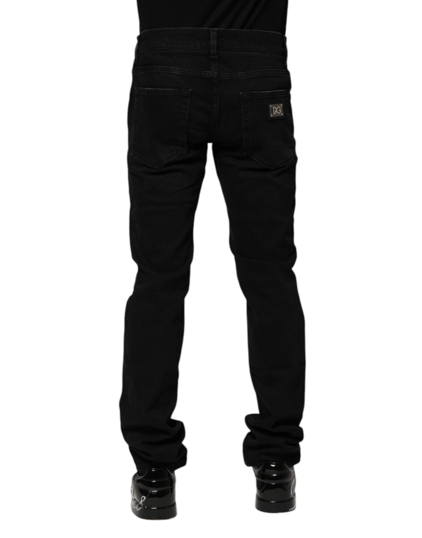 Dolce & Gabbana svarta bomulls skinny denimjeans