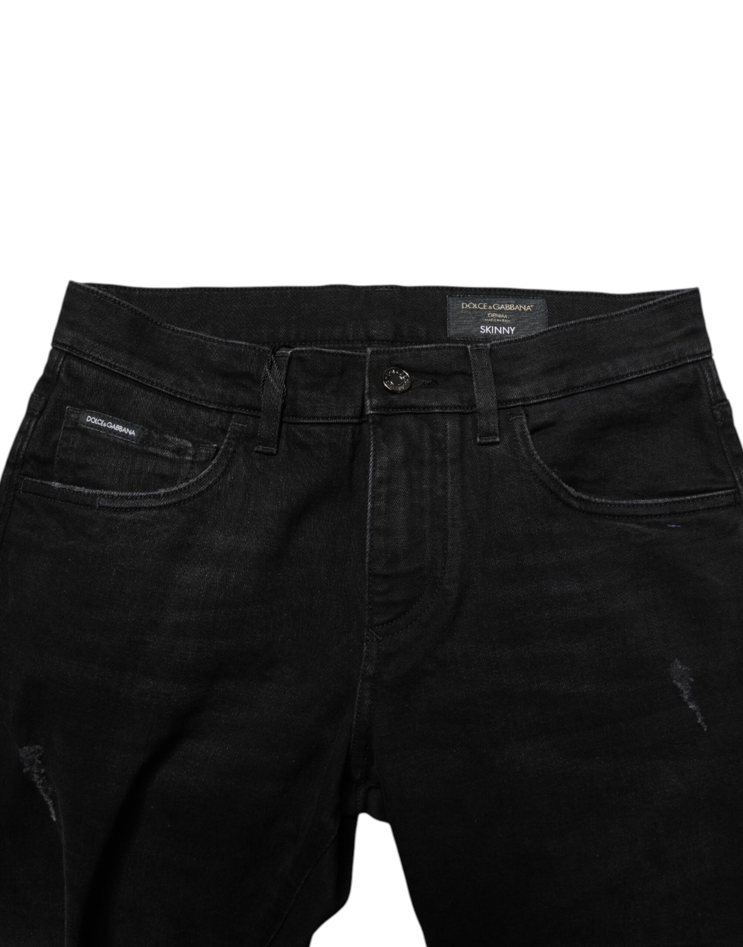 Dolce & Gabbana svarta bomulls skinny denimjeans