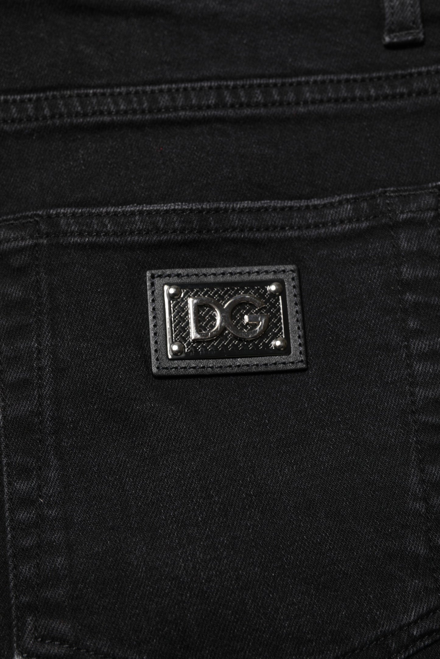 Dolce & Gabbana svarta bomulls skinny denimjeans