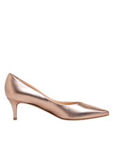 Prosperine Rosa Lærpumps Stiletthæler Slip On Sko