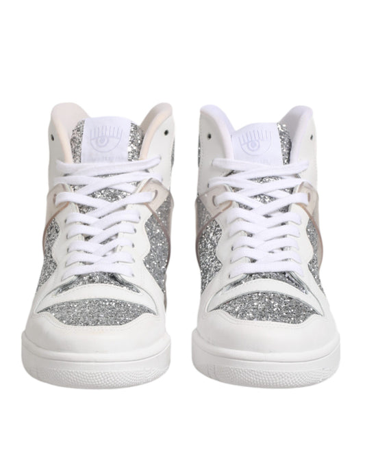 Chiara Ferragni Vita Silver Höga Sneakers Damskor