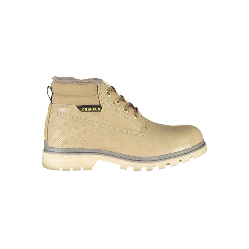Beige polyesterstövel