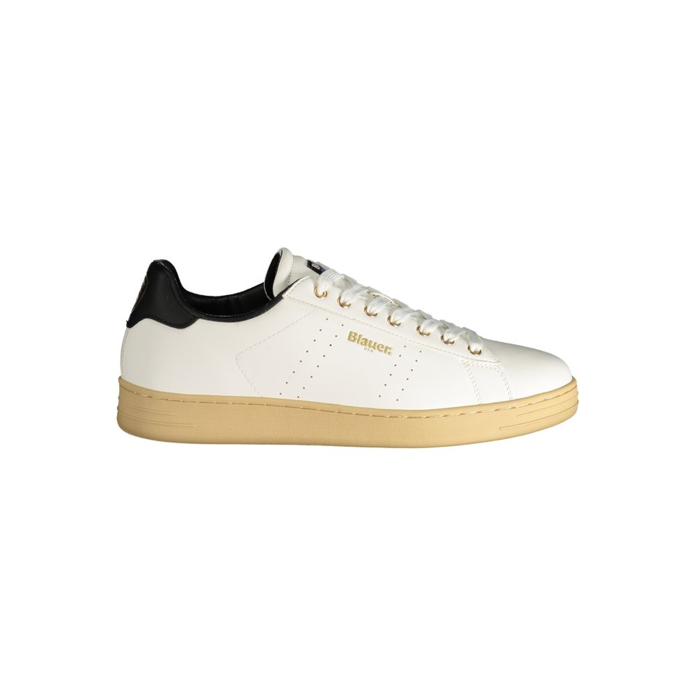 Vit polyestersneaker