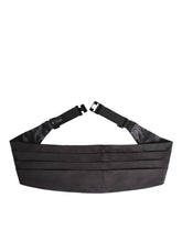 Dolce & Gabbana Black Men 100% Silk Belt Wide Waist Cummerbund