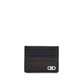 Ferragamo Black Calf Leather Bos Taurus Wallet