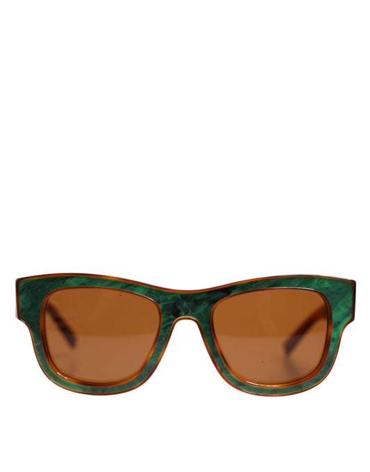Dolce & Gabbana Grønnbrune Marmorert Acetat DG4379-F Solbriller