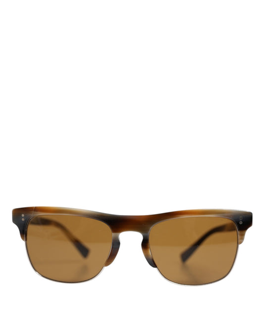Dolce & Gabbana Brune Stripete Acetat Firkantede DG4305 Solbriller