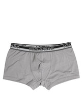 Dolce & Gabbana Gray Cotton Stretch Regular Boxer Underwear