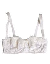 Dolce & Gabbana White Silk Underwired Balconette Bra Underwear