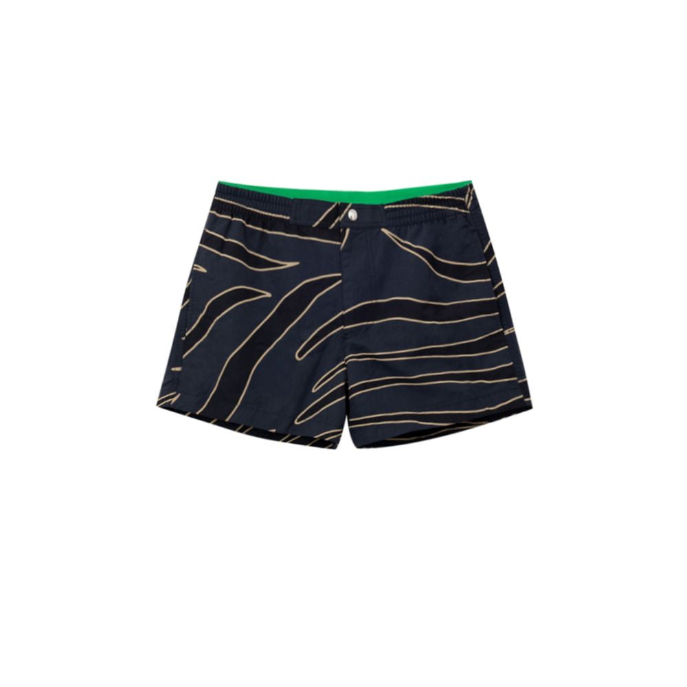 Blå polyamid badshorts