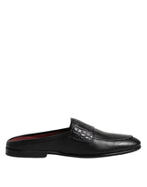 Dolce & Gabbana svarte slip-on loafers i kalveskinn