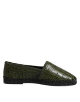 Dolce & Gabbana Grønne Eksotiske Espadriller i Skinn Slip On Sko