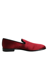 Dolce & Gabbana Røde Fløyelsslip-On Loafers Formelle Sko