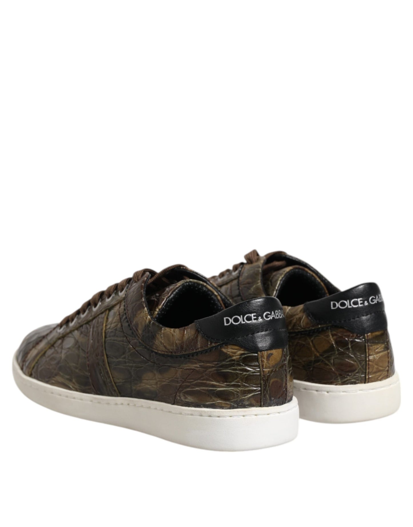 Dolce & Gabbana Bruna Exotiska Läder Låga Sneakers Skor