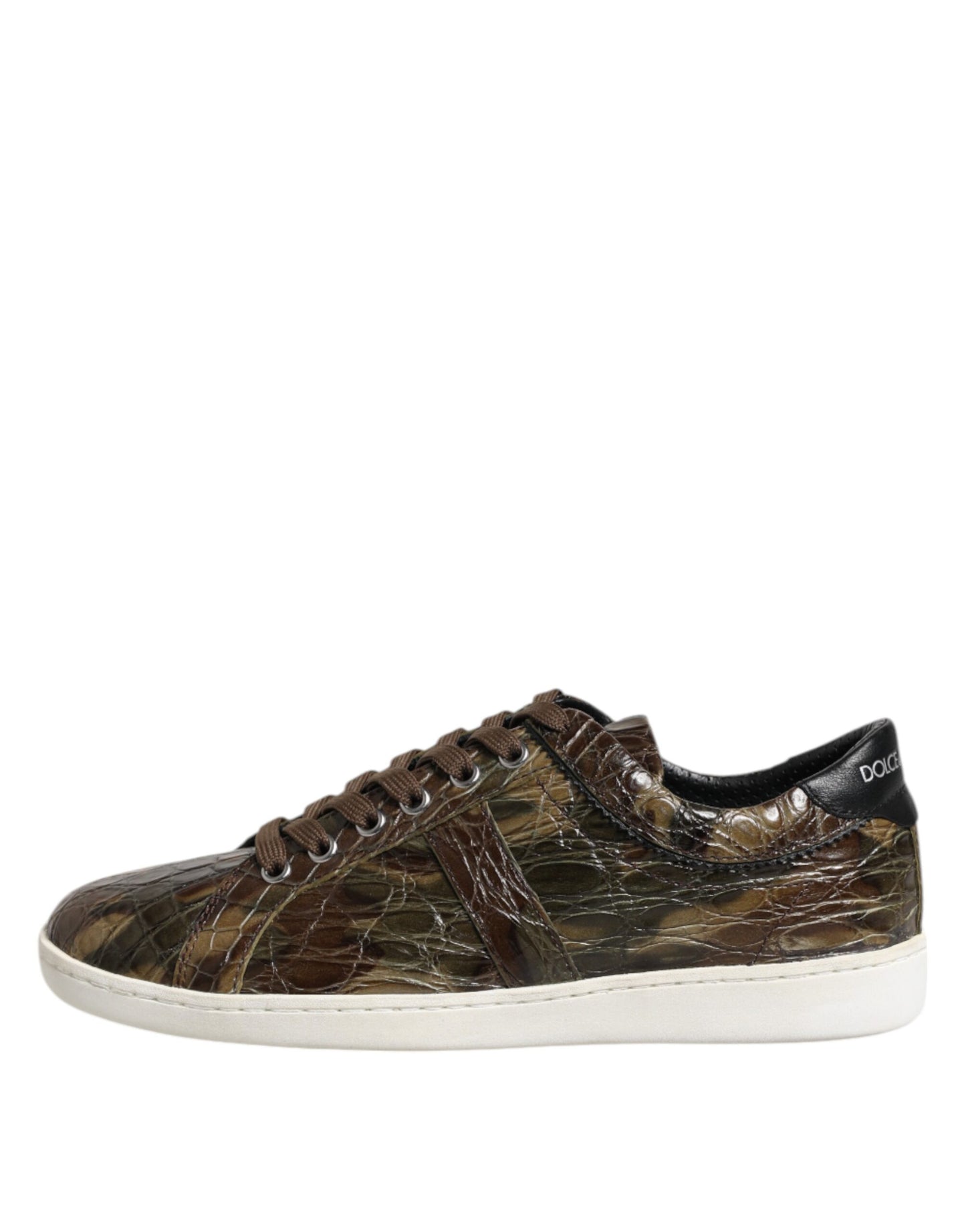 Dolce & Gabbana Bruna Exotiska Läder Låga Sneakers Skor