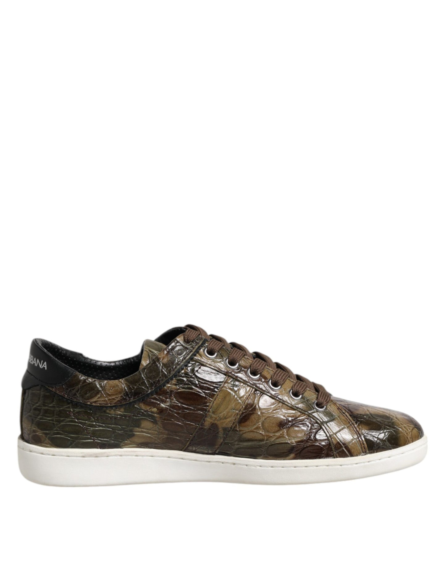 Dolce & Gabbana Bruna Exotiska Läder Låga Sneakers Skor