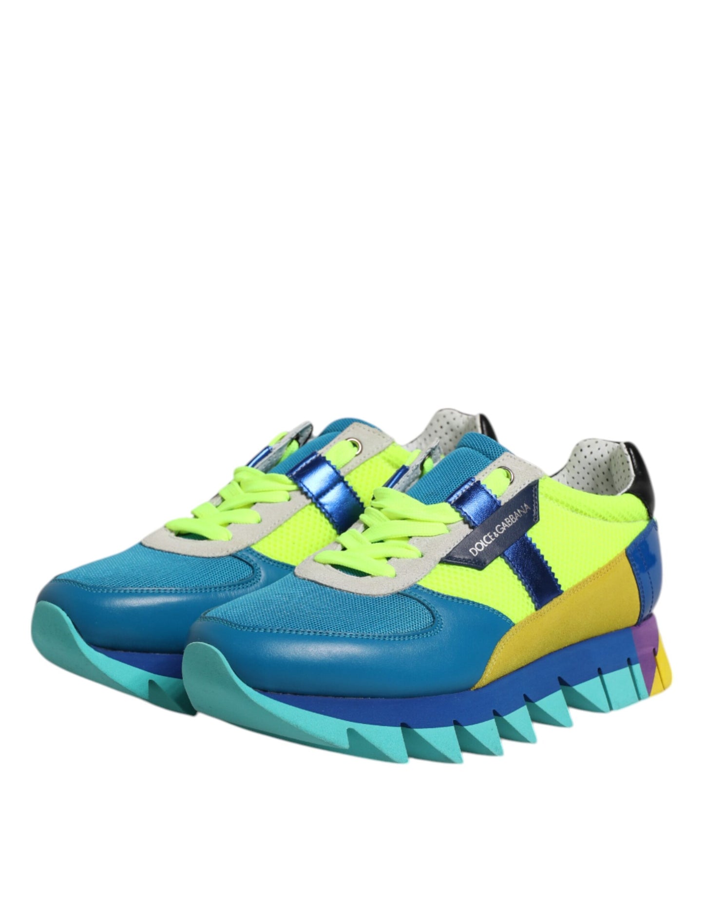 Dolce & Gabbana Låga Sneakers i Läder med Flerfärgade Färger