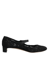 Dolce & Gabbana Black Vally Taormina Floral Lace Pumps Shoes