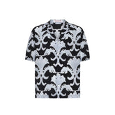 Valentino Black Silk Pattern Shirt