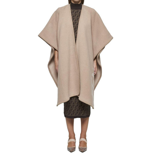 Fendi ull- och kashmirponcho