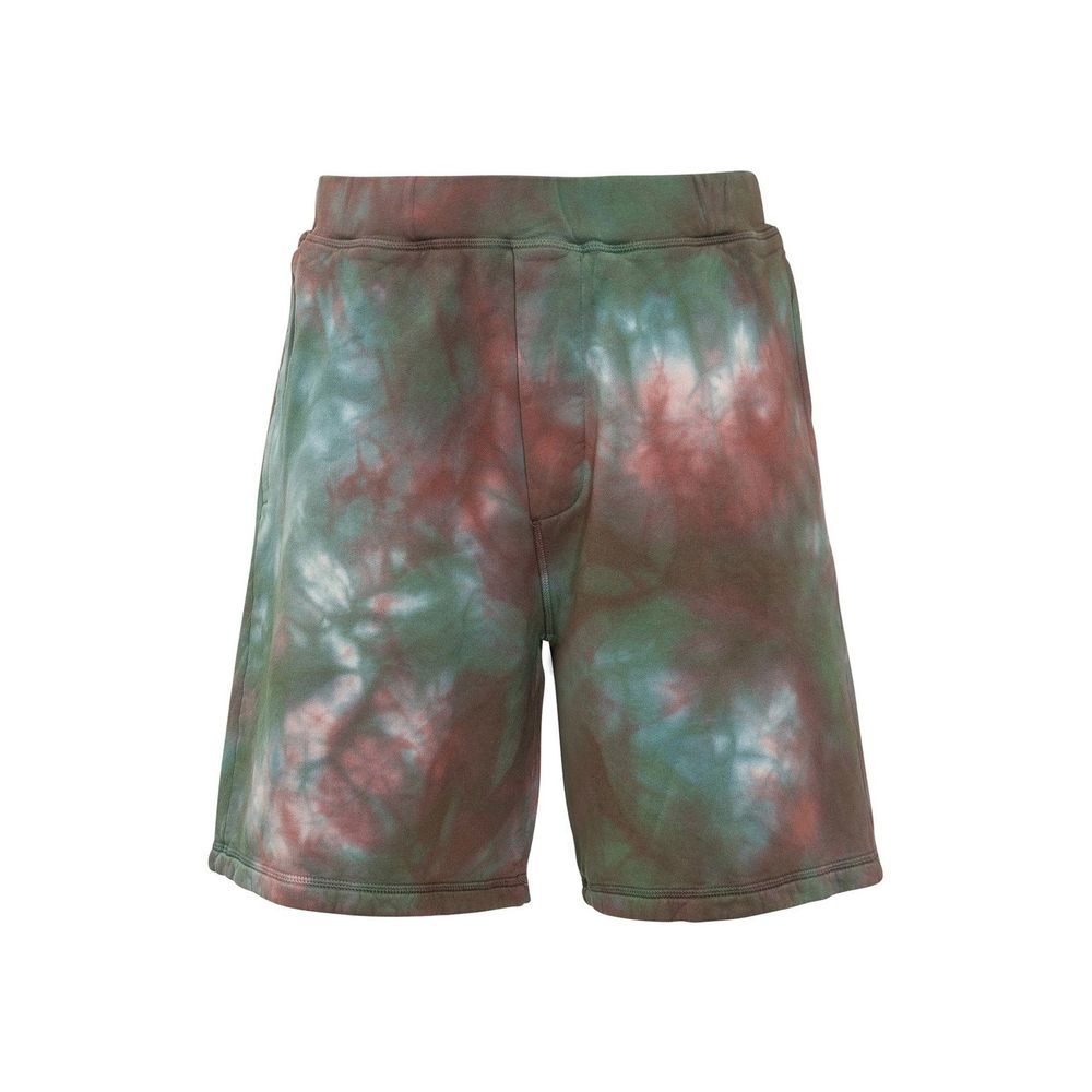 Bomullsshorts med tie-dye-mönster