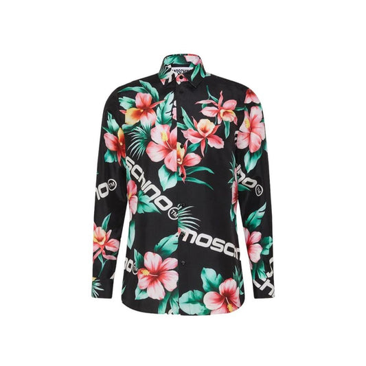 Moschino Couture sidenmönstrad skjorta