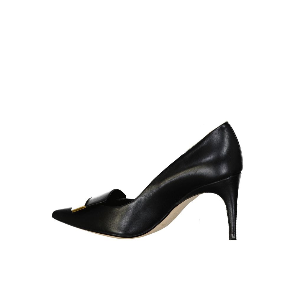 Sergio Rossi Black Calfskin High Heel Pumps