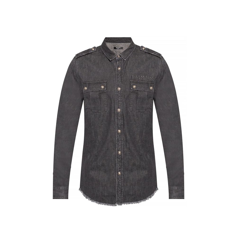 Bomullsdenimskjorte