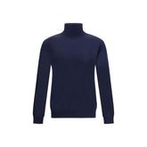 Valentino Blue Fleece Wool Turtleneck