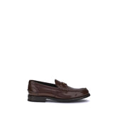 Prada Brown Calf Leather Bos Taurus Slip-On Loafers