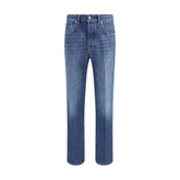 Givenchy Blue Cotton Straight-Leg Jeans