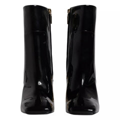 Dolce & Gabbana Black Jackie Leather Mid Calf Boots Shoes