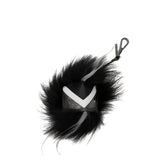 Fendi Black Leather Keychain
