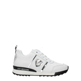 Love Moschino White Leather Low Top Sneakers
