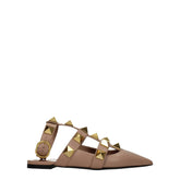 Valentino Garavani Pink Leather Flat Sandals