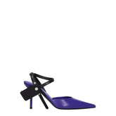 Off-White Purple Leather High Heel Pumps