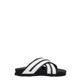 Palm Angels White Leather Slippers