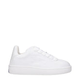 Burberry White Leather Low Top Sneakers