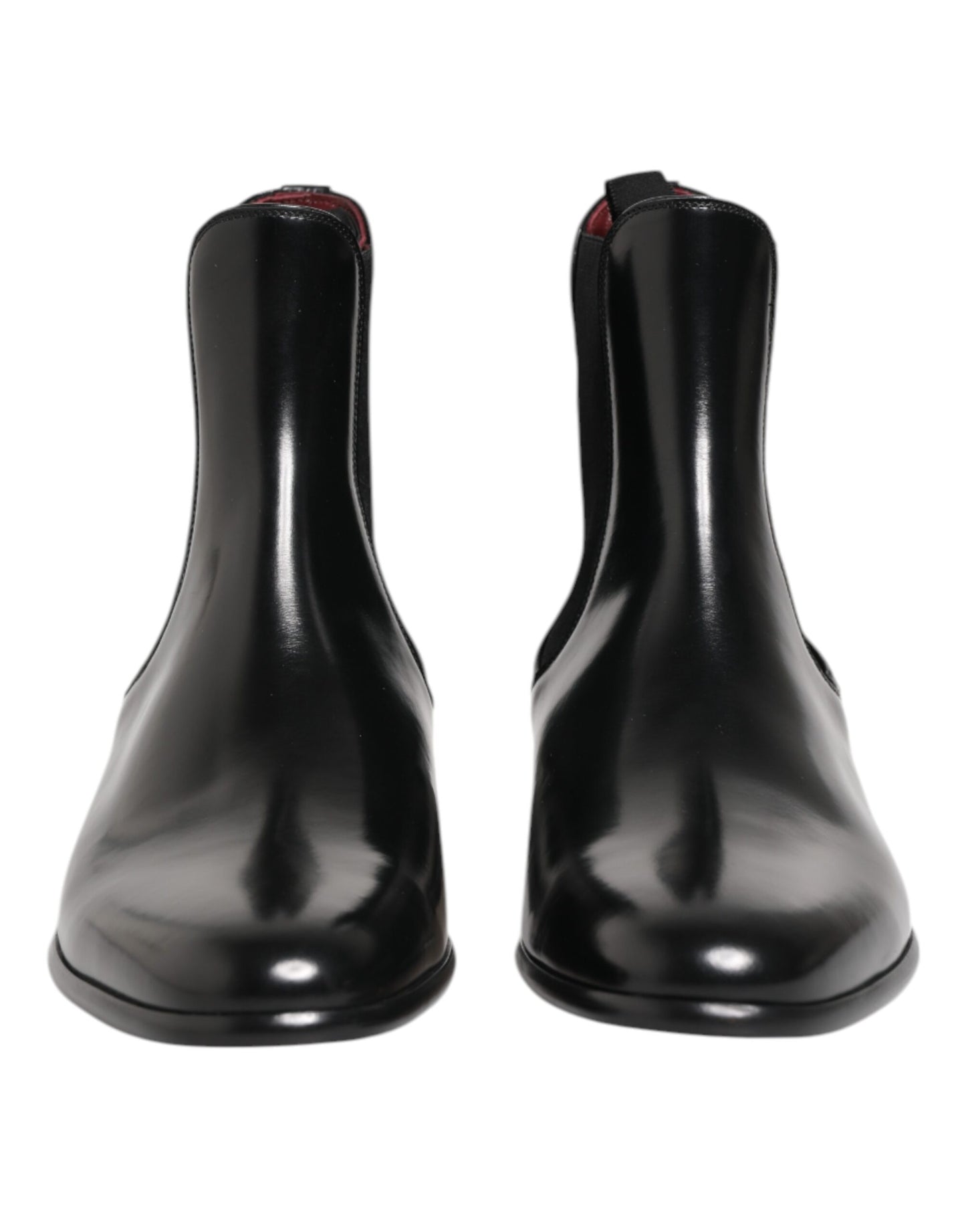 Dolce & Gabbana Svarte Chelsea Slip On Mid Legge Støvletter Sko