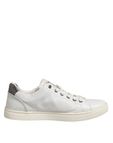 Dolce & Gabbana Hvite Sølv Sacred Heart Herre Sneakers Sko