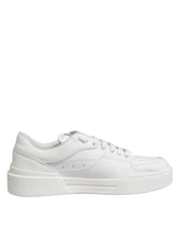 Dolce & Gabbana Hvite Miami Lave Sneakers i Skinn