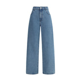 Rohe Blue Cotton Relaxed Fit Jeans
