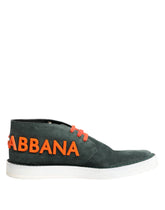 Dolce & Gabbana Grønne Derby Logo Uformelle Herre Sneakers Sko